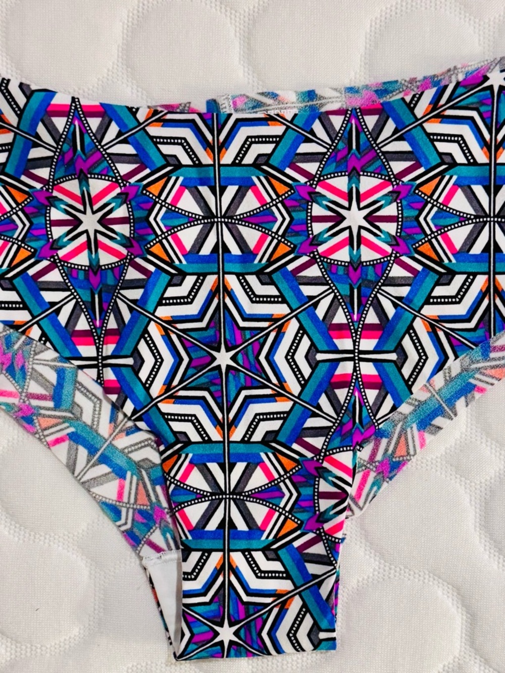 PINK Victoria's Secret Multicolor Geometric Star cheeky undies